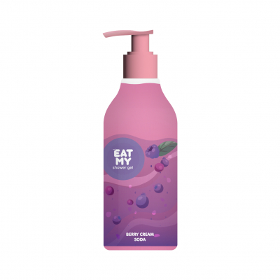 EAT MY shower gel berry cream soda - EAT MY гель для душа "Ягодная крем-сода", 400 мл, дозатор